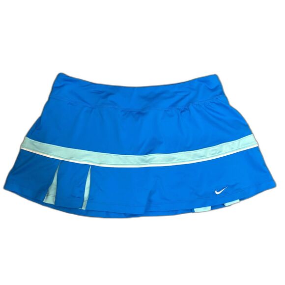 Nike Smash Classic Dri‎ Fit Tennis Skort Two Tone Blue Golf Preppy Size Large - Picture 1 of 6